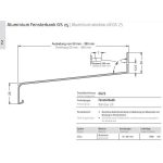 Extrudált alumínium ablakpárkány 110mm - Fehér