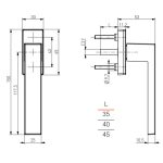 Medos Dublin ablakkilincs F4 Szálcsiszolt