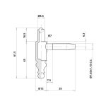 Otlav pánt 2 rész. Díszes 13mm FIÚ Bronz