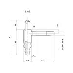 Otlav pánt 2 rész. Díszes 16mm FIÚ Bronz 